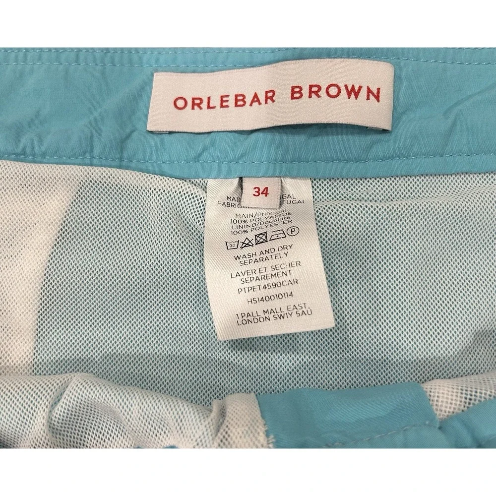 Orlebar Brown Classic Bulldog Lined Swim Trunks Men's 34 Riviera Blue